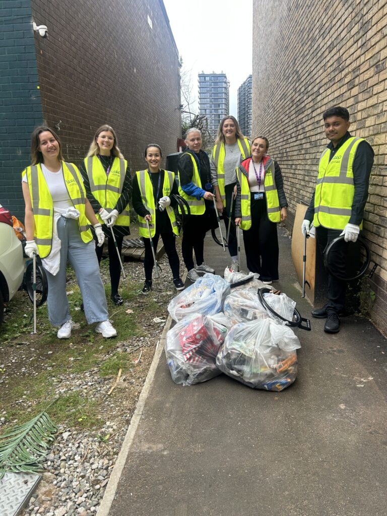 Litter picking in Salford